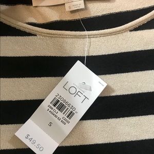 NWT LOFT Striped Short Sleeve Top (sz. Small)